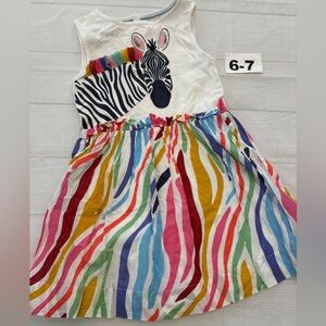 Mini Boden Multicolor Zebra Dress